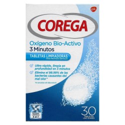 Corega Oxigeno Bio-Activo Limpieza Protesis Dental 30 Tabletas