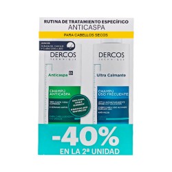 Dercos Anti Dry Dandruff Shampoo 200Ml + Ultracalming Dry Hair Shampoo 200Ml