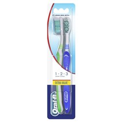 Cepillo Dental Adulto Oral-B Shiny Clean Medio 2 Unidades