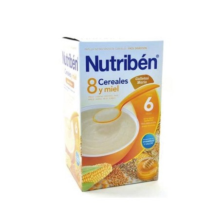 Nutriben Papilla 8 Cereales y Miel Galletas Maria 600 G