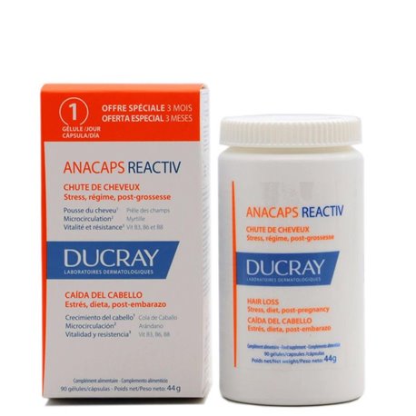 Ducray Anacaps Reactiv Cabello y Uñas 90 Capsulas