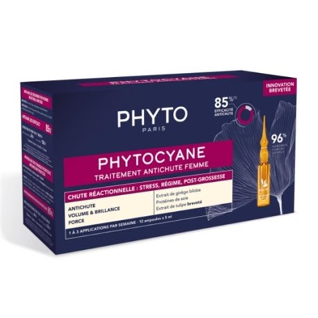 Phyto Phytocyane Anticaida Mujer Reaccional 12 Ampollas