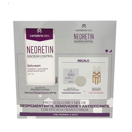 Neoretin Discrom Gelcream SPF50 40Ml + Peeling + 3x Endocare C Oil Free Ampollas