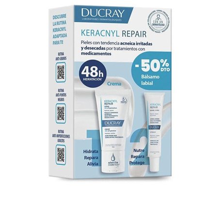 Ducray Keracnyl Repair Cream 50Ml + Keracnyl Repair Lip Balm 15Ml