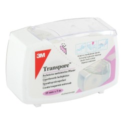 Esparadrapo Hipoalergico Transpore Plastic Portar 5 M X 2,5 Cm BR
