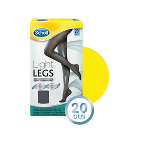 Scholl Medias Compresion 20 Den Light Legs Negro T-XL