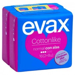 Compresas Evax Cottonlike Normal Alas 16U