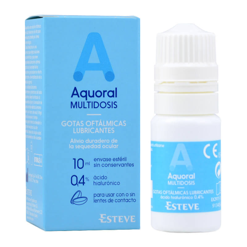 Aquoral Eye Drops 10Ml Hyaluronic 0.4% Multidose