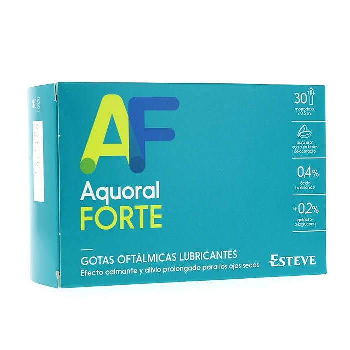 Aquoral Forte Ophthalmic Drops 30 Single Dose x 0.5Ml Hyaluronic 0.4%.