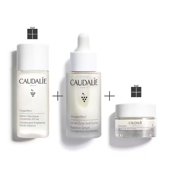 Caudalie Vinoperfect Radiance Serum 30ml + Brightening Essence 50ml + cream 15ml
