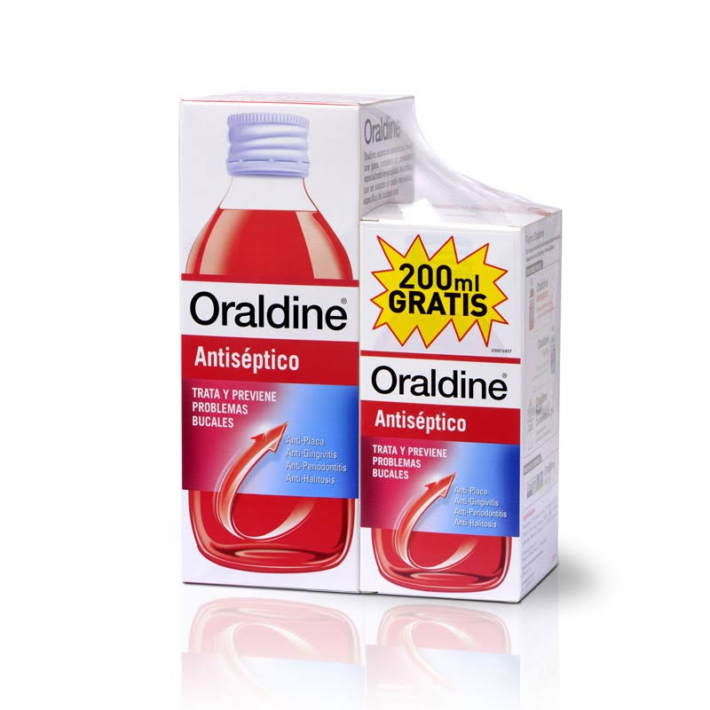 Oraldine Antiseptic Mouthwash Pack 400Ml +200Ml