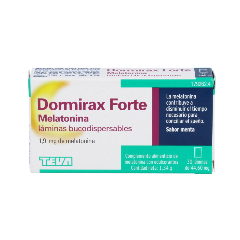Dormirax Forte Melatonina Lamina Bucodispersable 1,90 Mg 30 Laminas