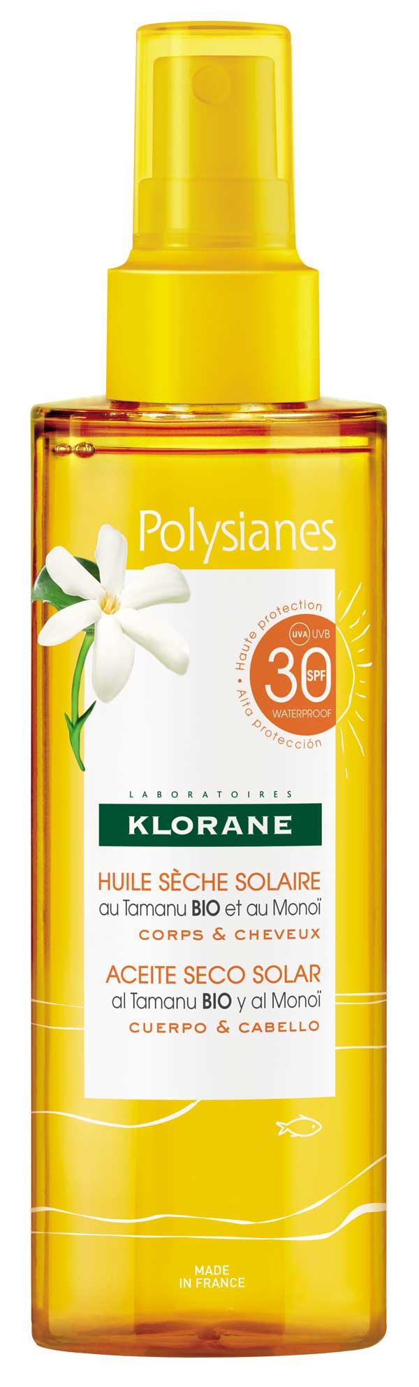 Klorane Polysianes Solar Dry Oil Spf 30 200Ml