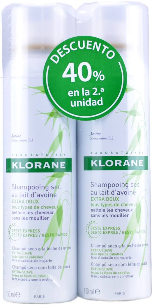 Klorane Dry Shampoo Oat Duplo 2X150Ml